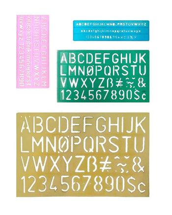 Lettering Stencil Set - Zipper and Thread