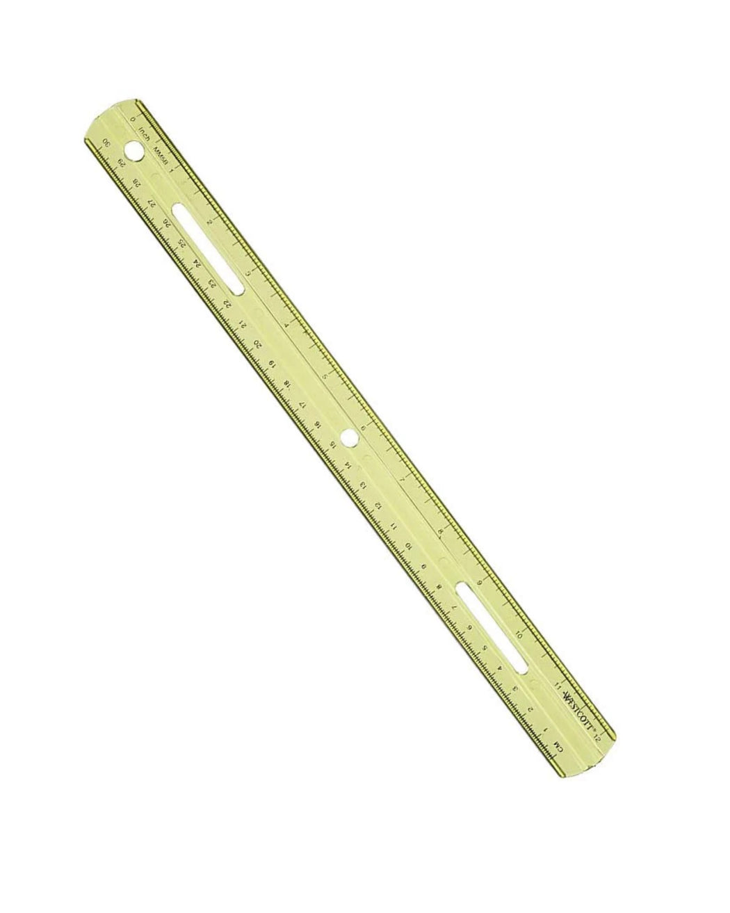 Plastic Ruler, 12" - Zipper and Thread
