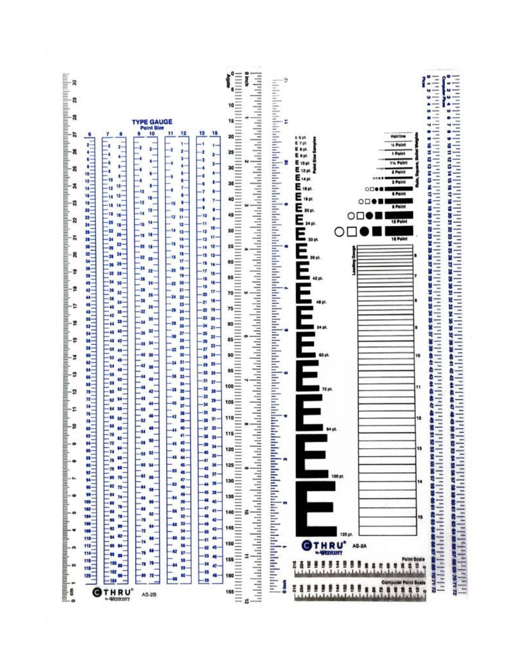 Clear Designer's Ruler Set