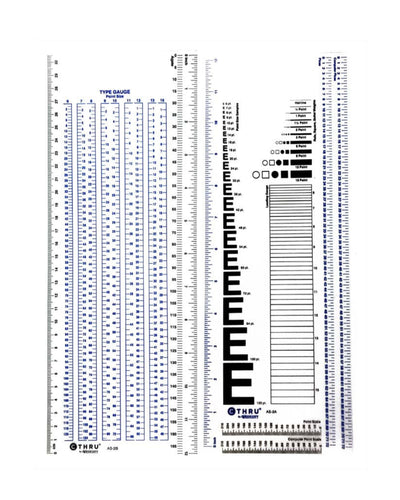 Clear Designer's Ruler Set - Zipper and Thread
