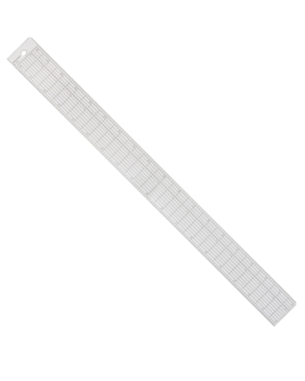 Clear Ruler with Steel Edge - Zipper and Thread