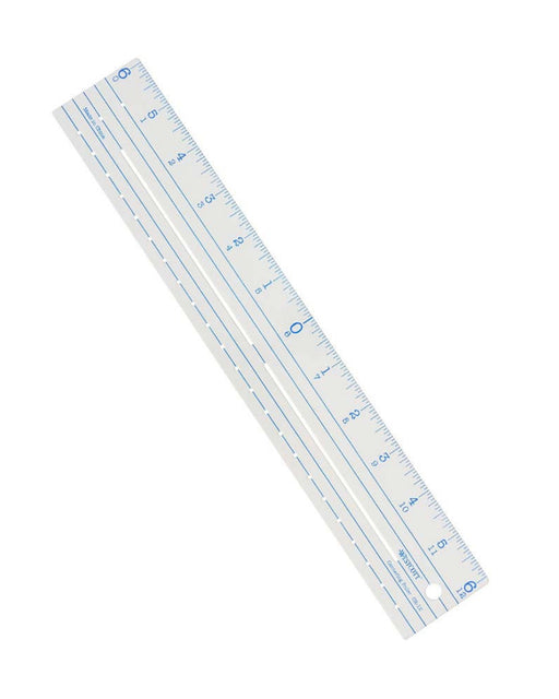 Clear Zero-Centering Ruler - Zipper and Thread