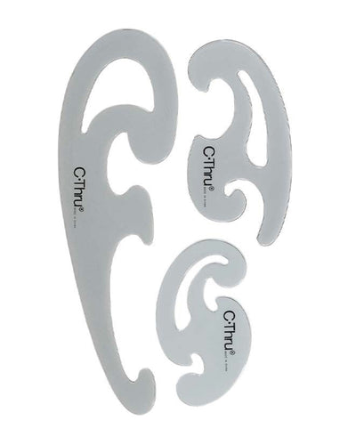 French Curve Set 2 - Zipper and Thread