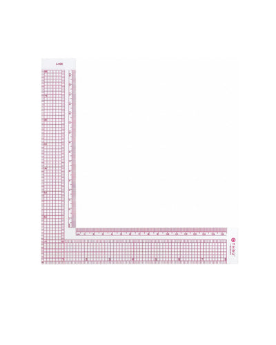 L-Square Ruler, 8" x 8" - Zipper and Thread
