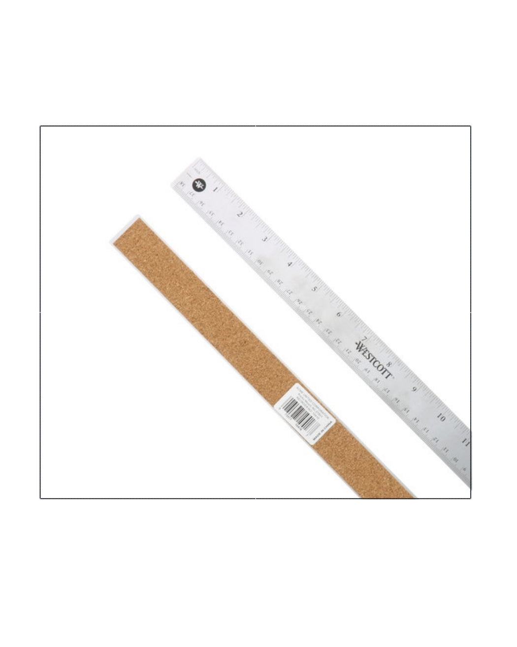 Wooden Ruler with Metal Edge, 18" - Zipper and Thread