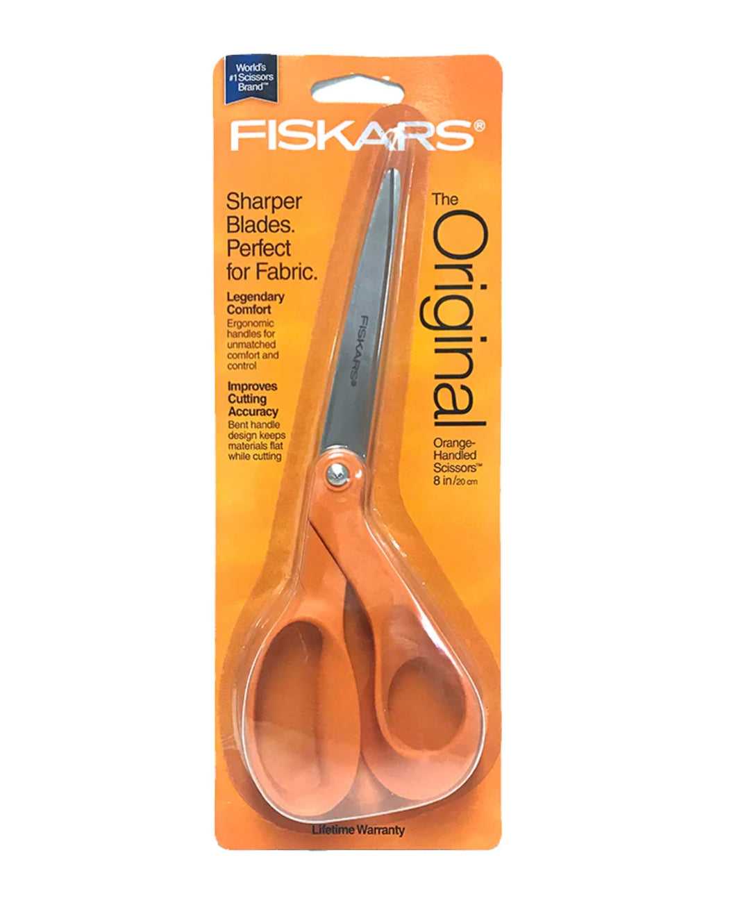 Fiskars Premier 7 Bent Scissors Orange Right Handed