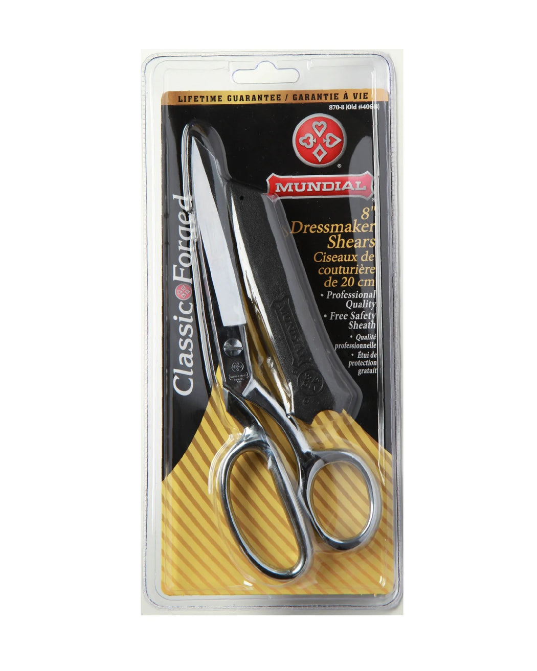 Classic Forged 8" Dressmaker Shears - Zipper and Thread