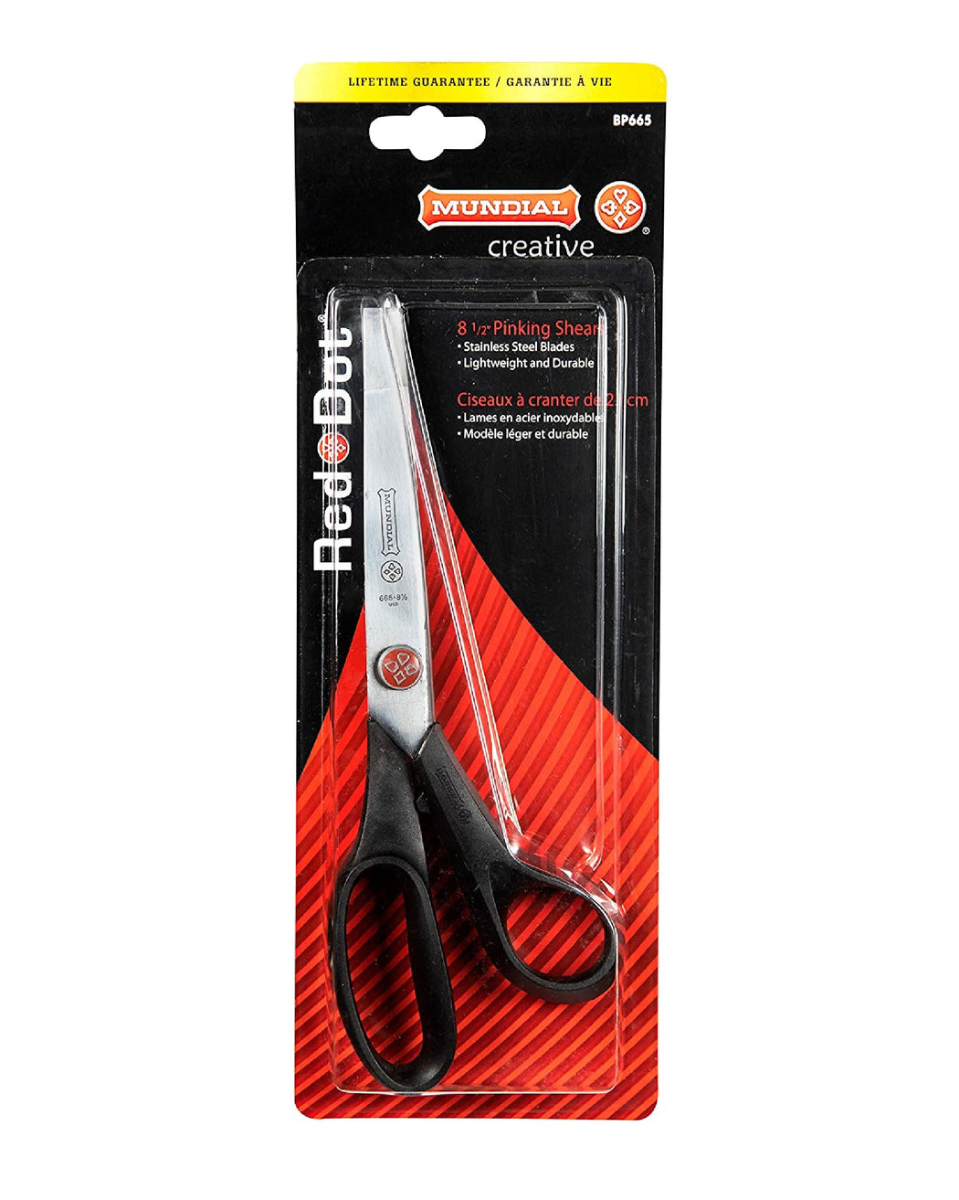 Red-dot Pinking Shears 8.5" - Zipper and Thread
